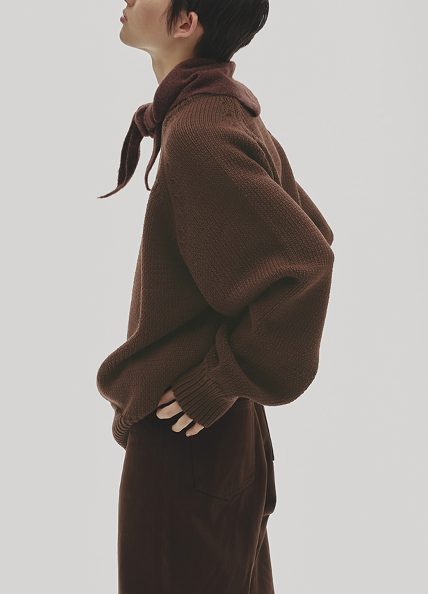 拉格蘭袖份量感針織上衣